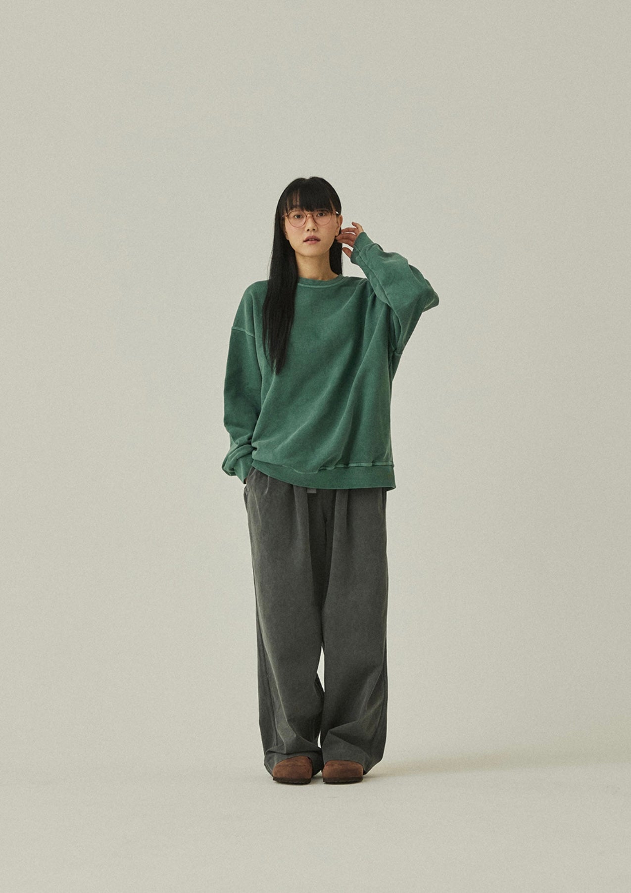 Deep Green Pigment Sweatshirt