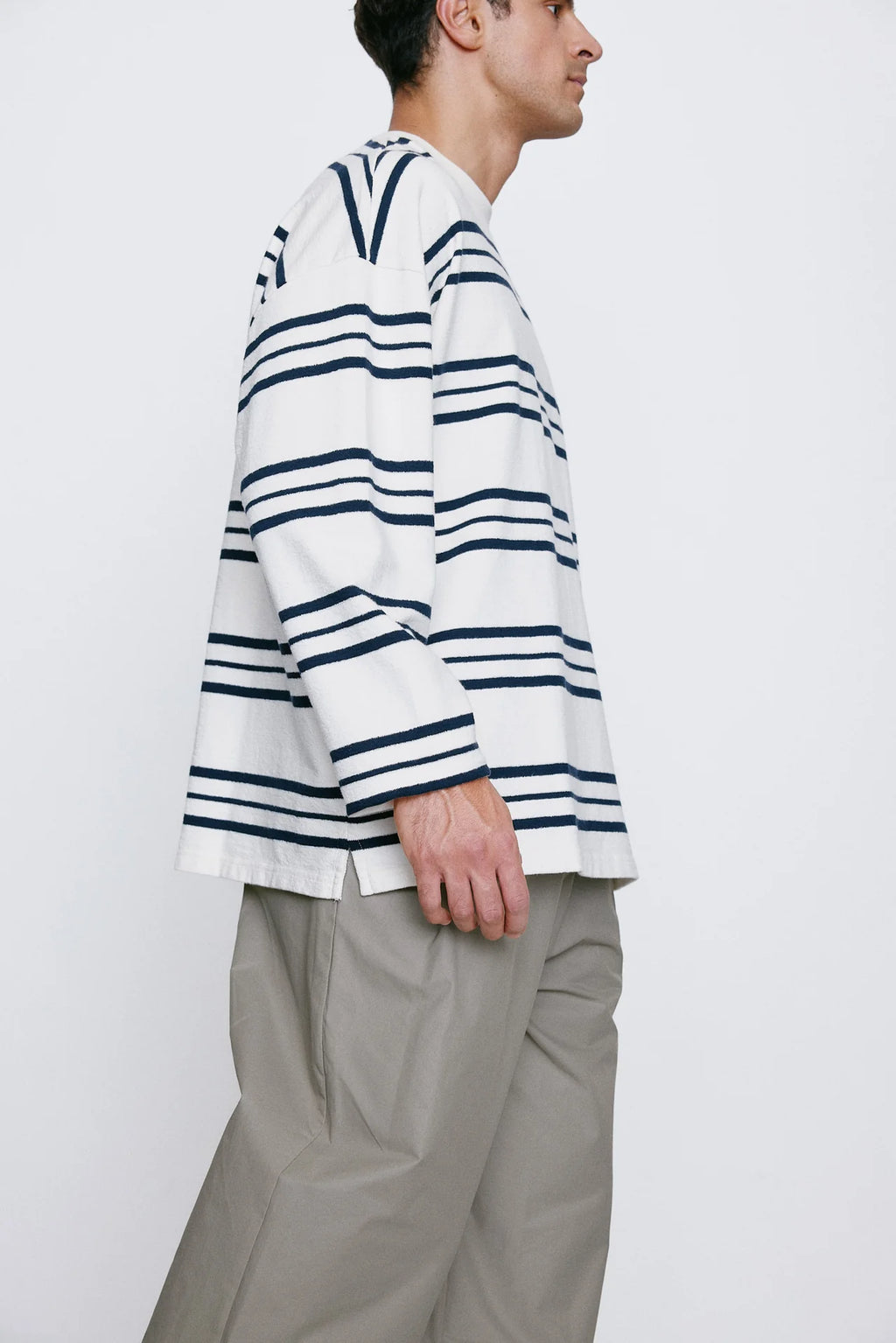 Dark Navy Stripe Terry T-shirt