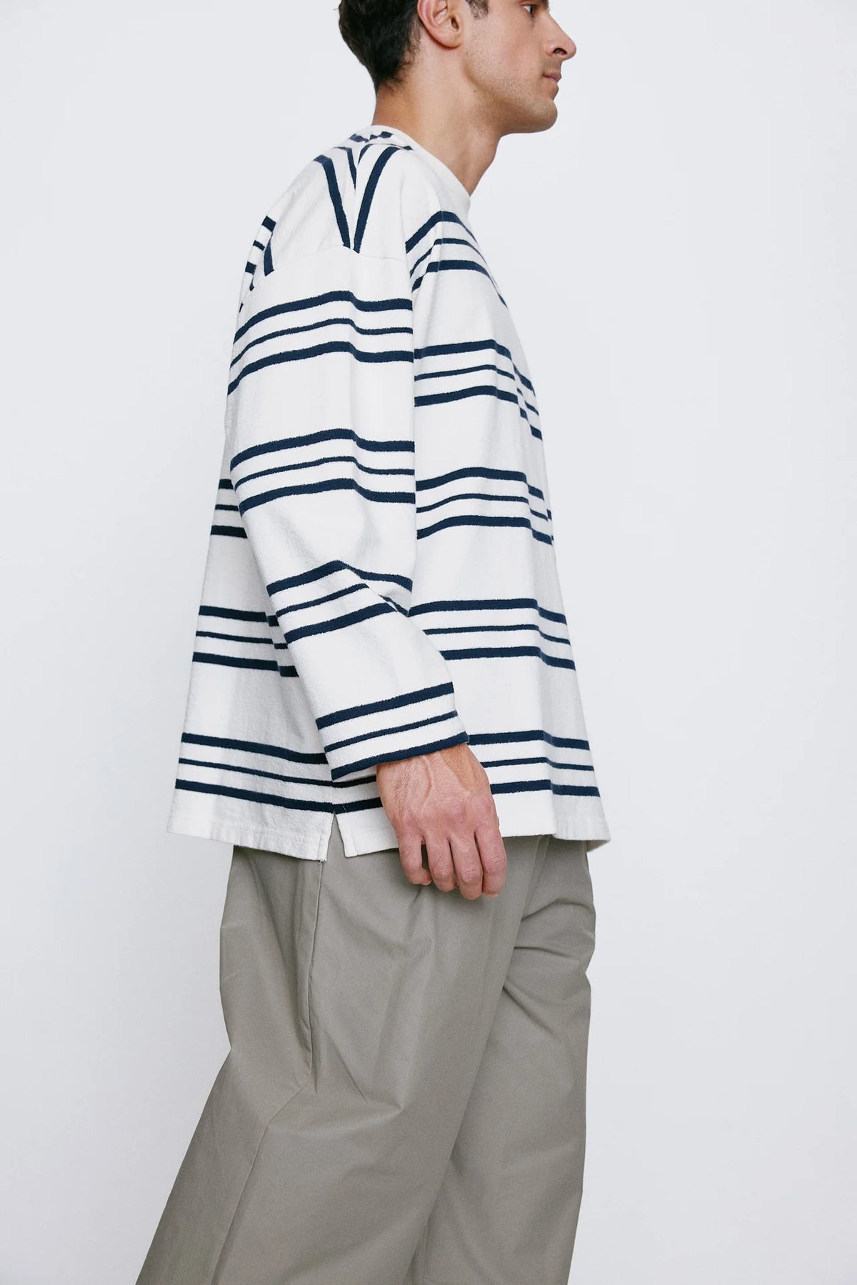 Dark Navy Stripe Terry T-shirt