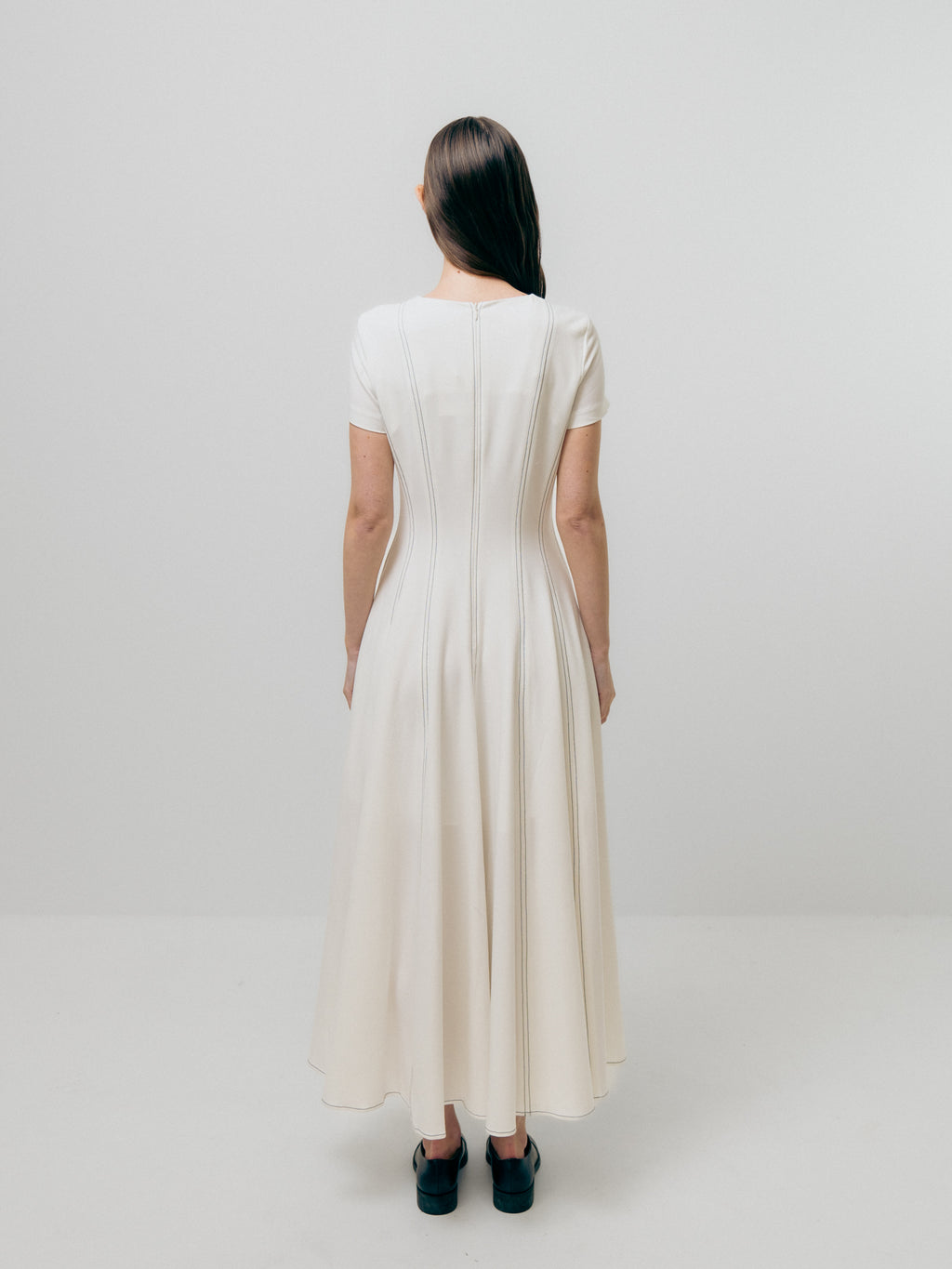 White Panel Dress