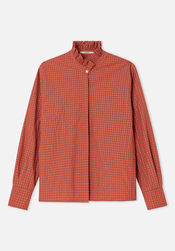 Coral Vichy Technical Shirt