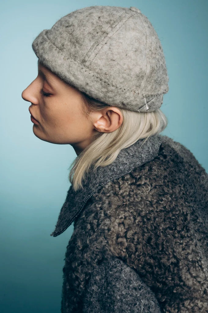 Grey Wool Felt Miki Artisanal Hat