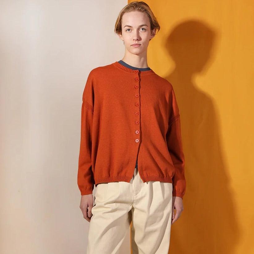 Eno Knit Burnt Orange Cardigan