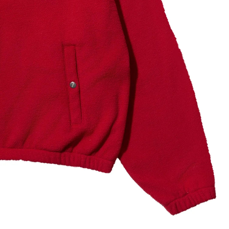 Red Fleece Bomber Jacket
