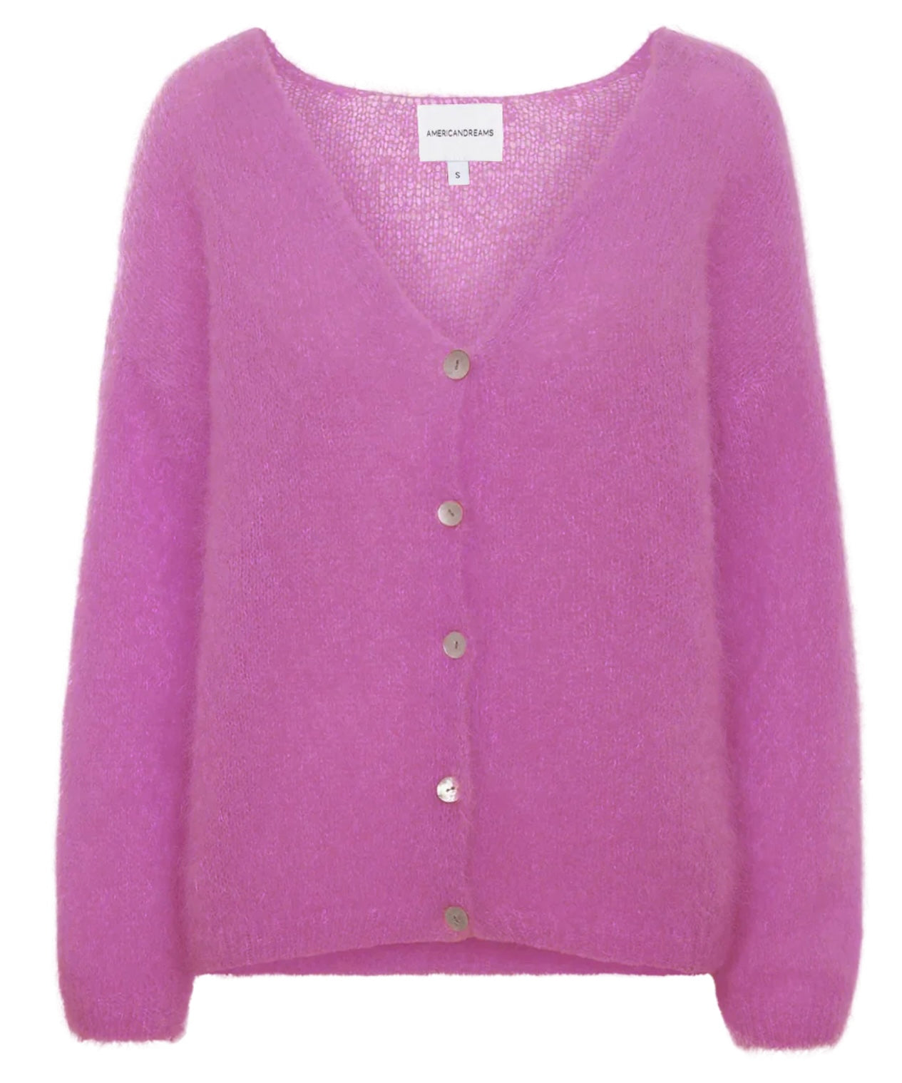 Pearly Purple Mohair Cardigan