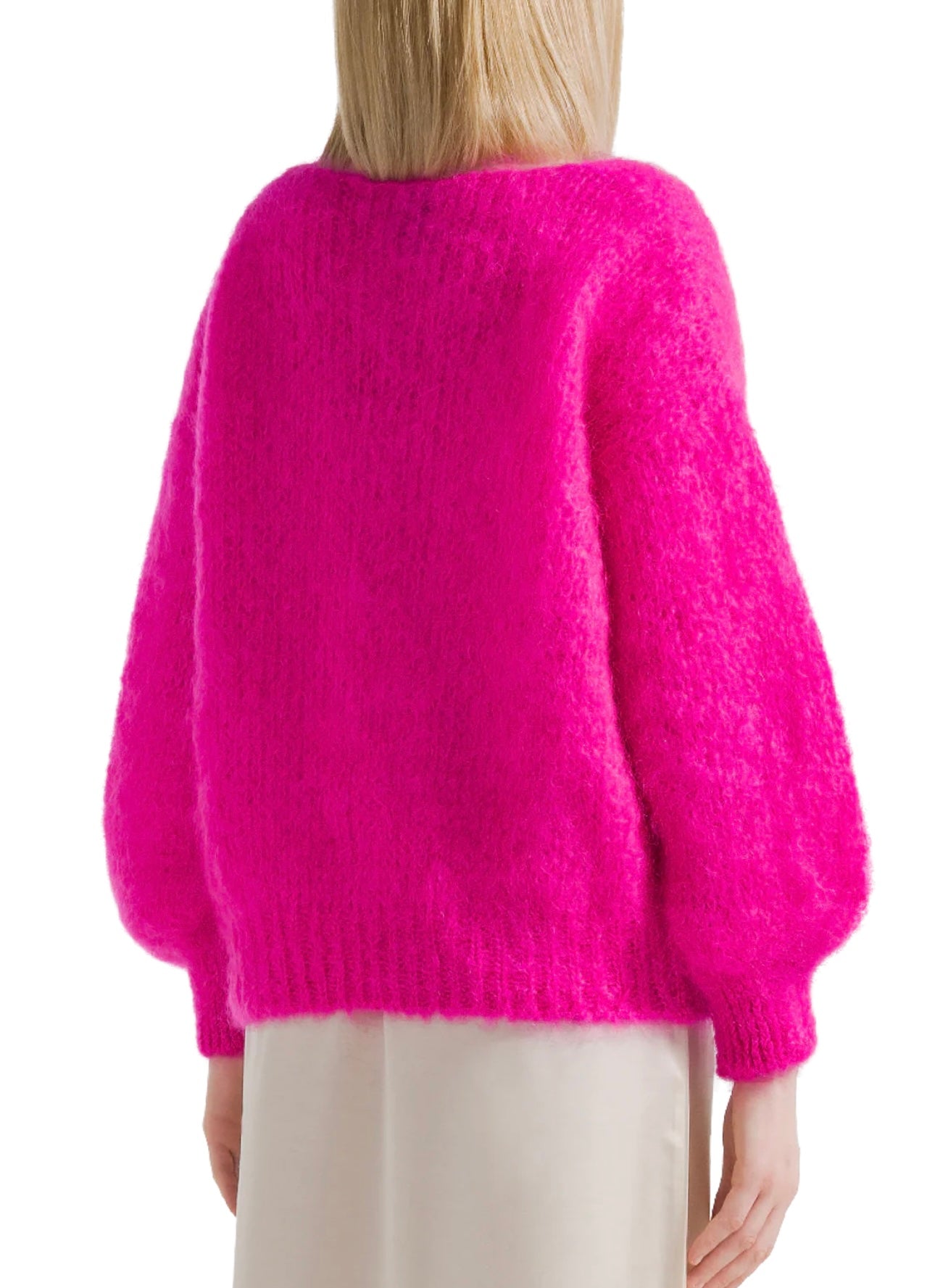 Neon Pink Mohair Sweater - Last One (size Medium)