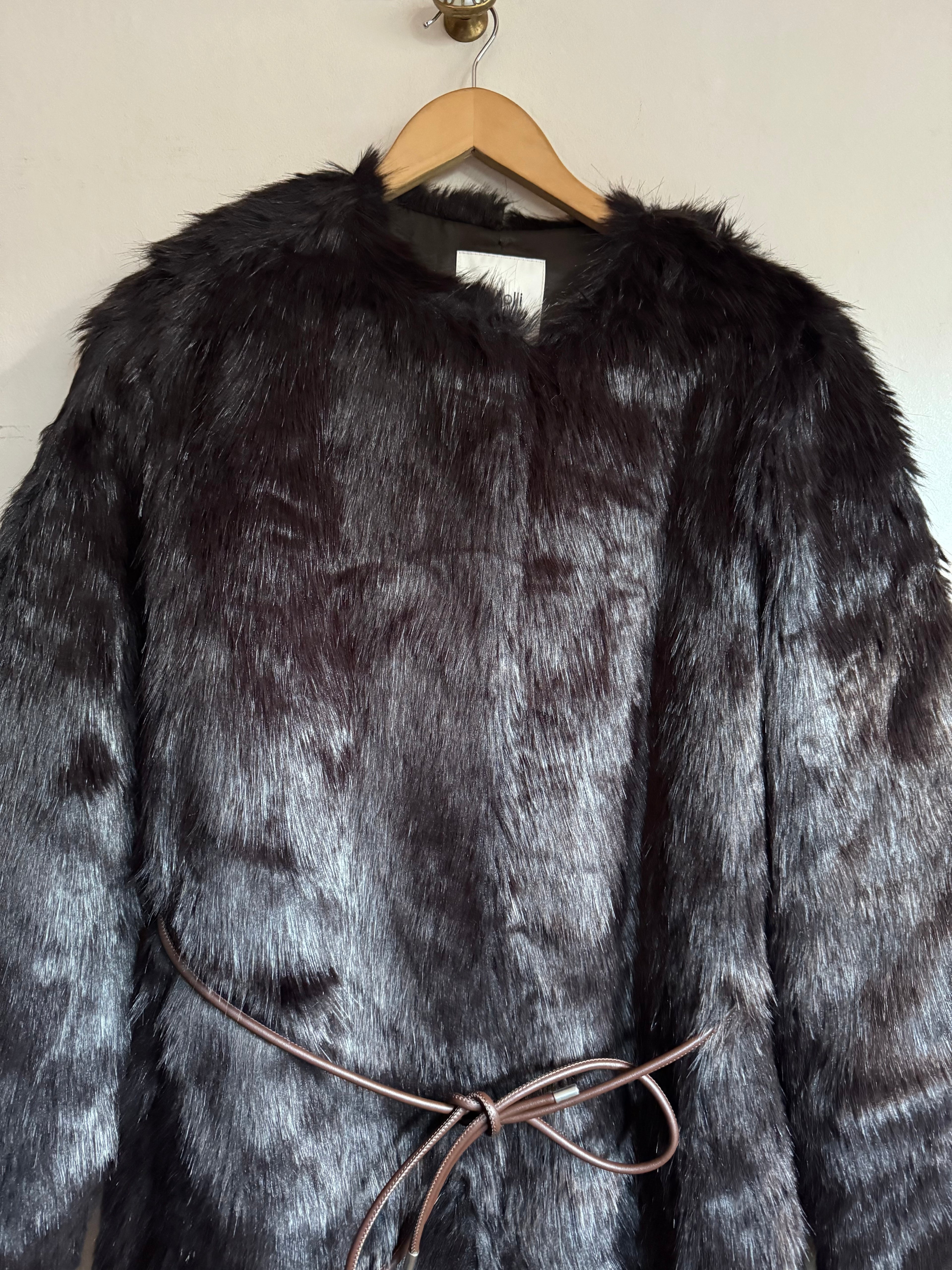 Chocolate Faux Fur Coat
