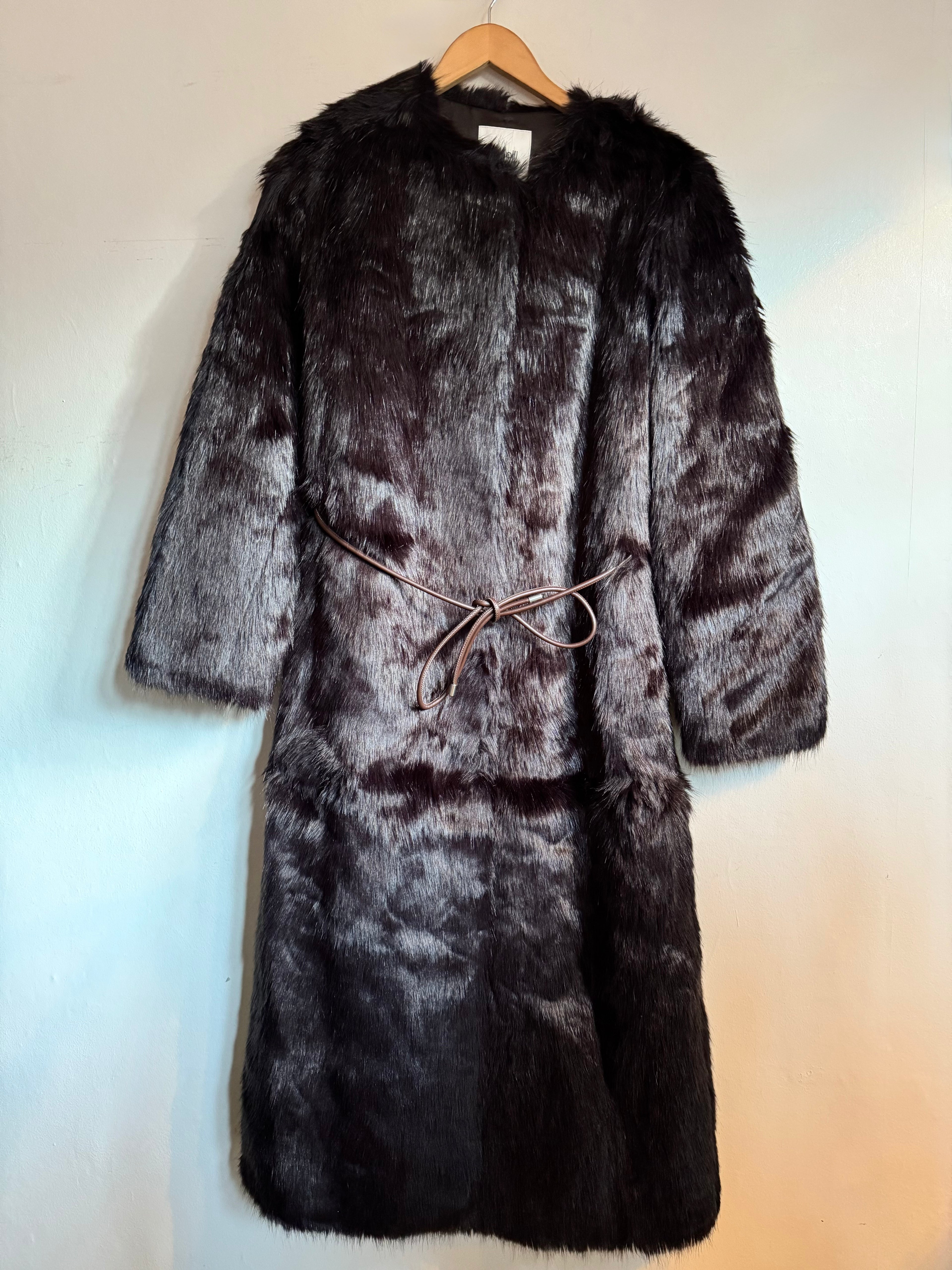 Chocolate Faux Fur Coat