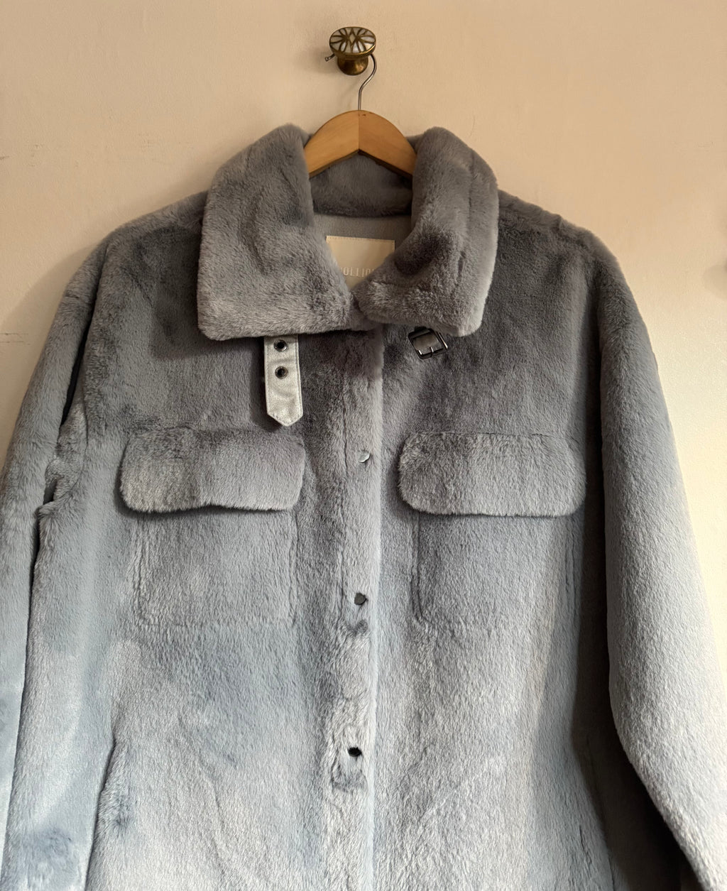 Light Grey Coco Faux Fur Coat