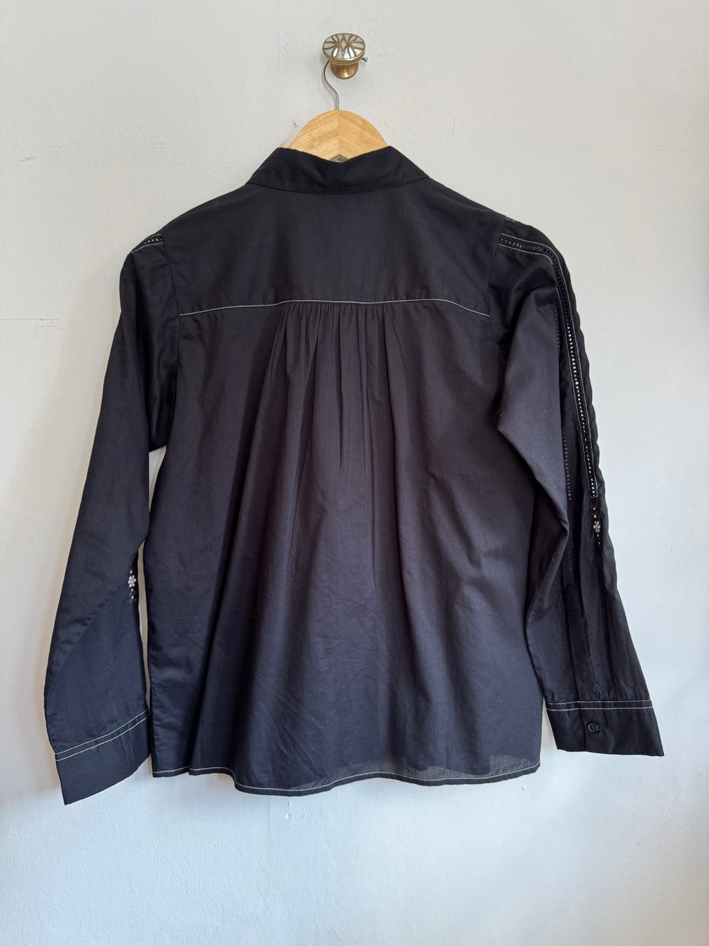 Black Broderie Shirt