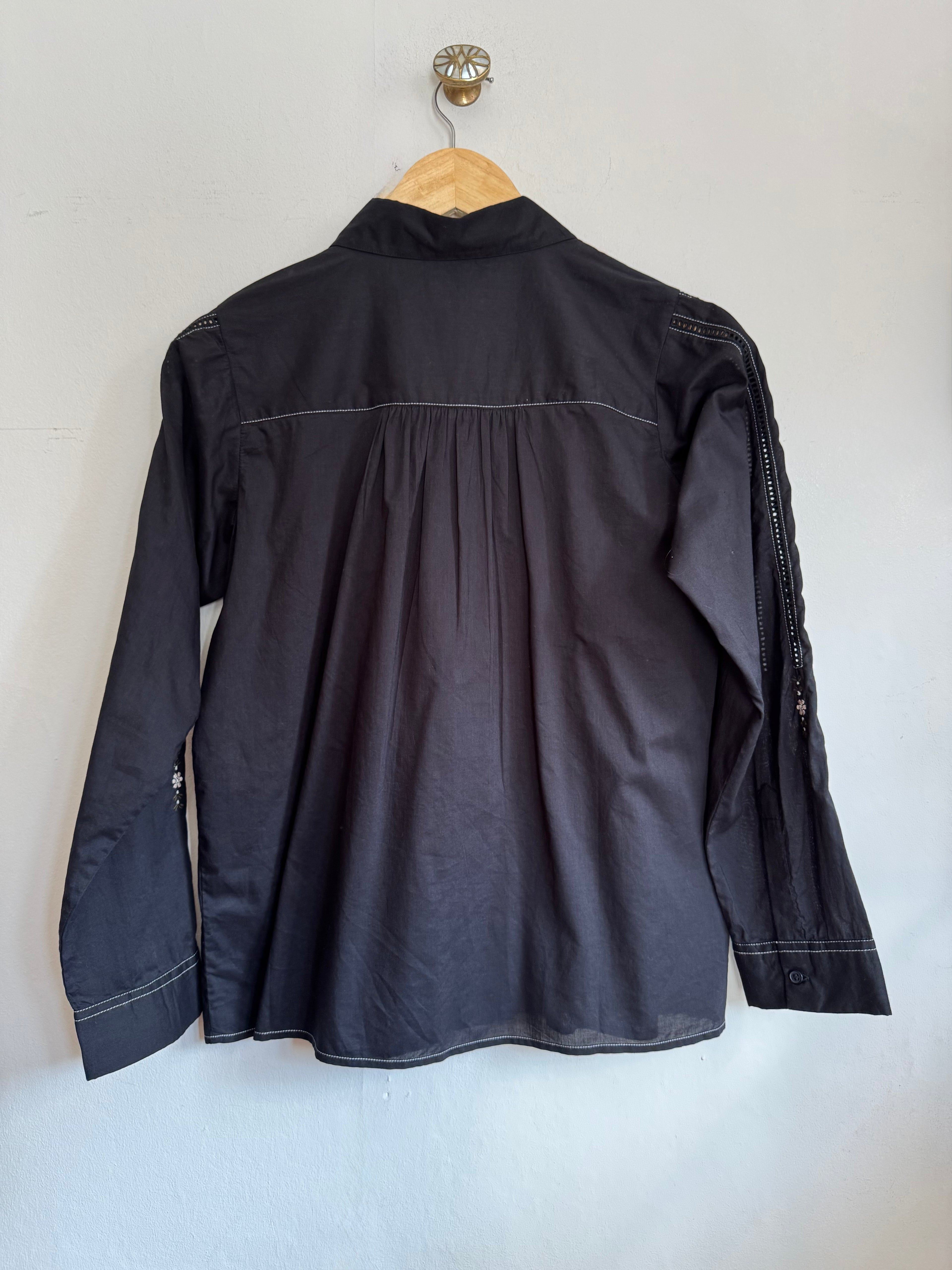 Black Broderie Shirt