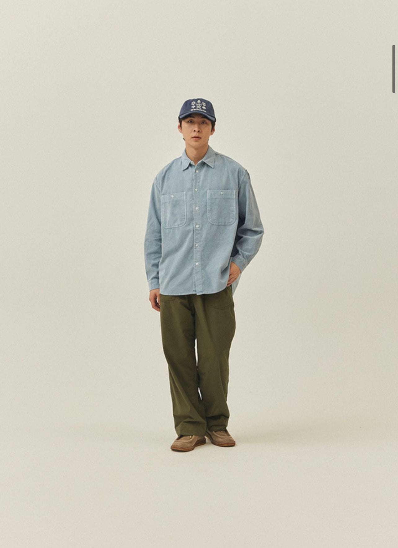 Blue Pigment Corduroy Shirt Sky