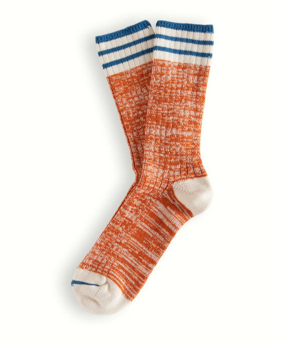 Nautical Turn Oceanside Orange Socks (39-45)