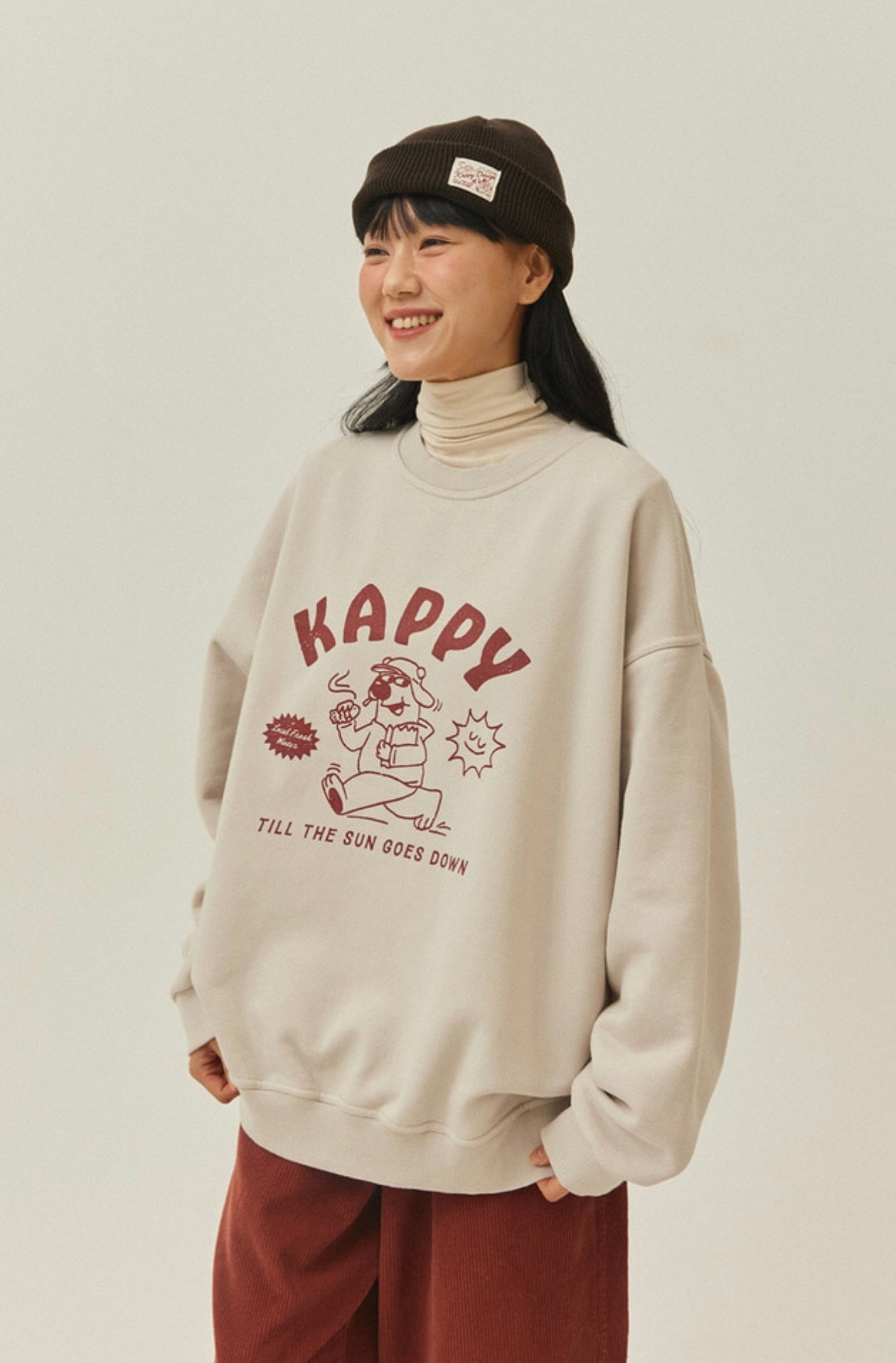 Greige Kappy Bear Sweatshirt