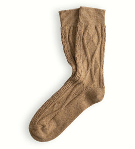 Wool Collection Braid Sand Socks (39-45)