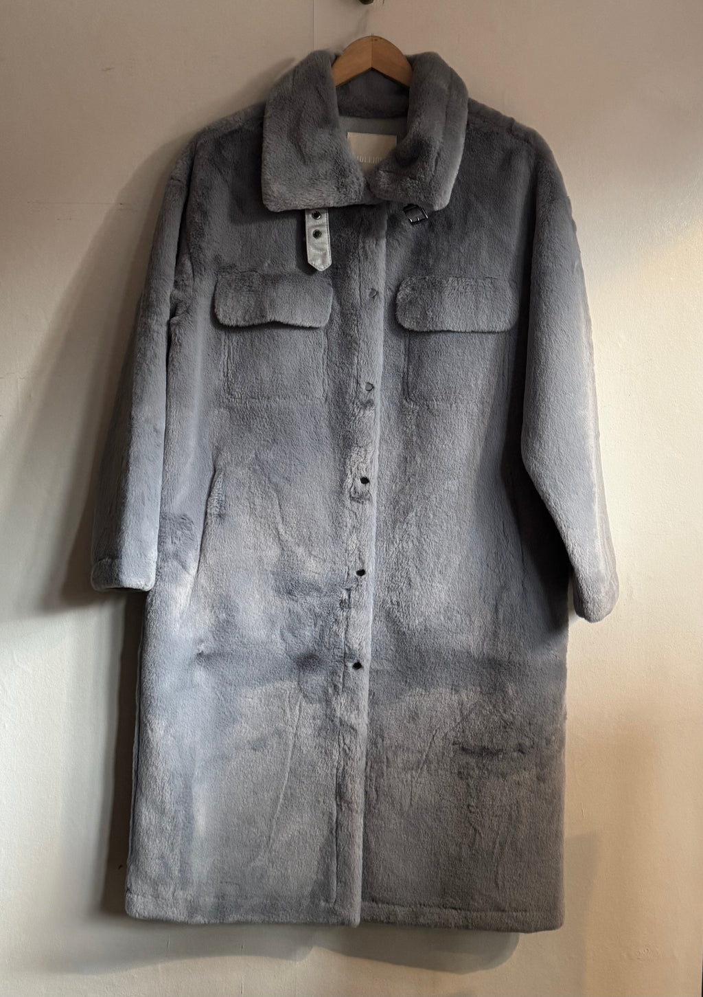 Light Grey Coco Faux Fur Coat