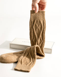 Wool Collection Braid Sand Socks (39-45)