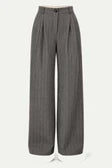 Oversized Herringbone Wool Pants