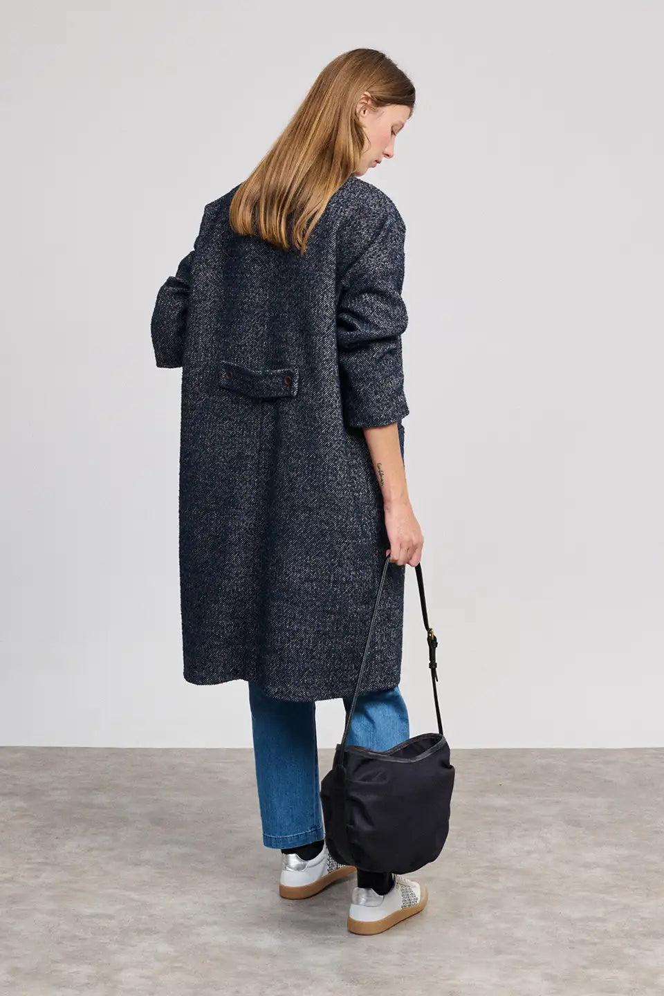 Navy & Beige Smoking Jacket