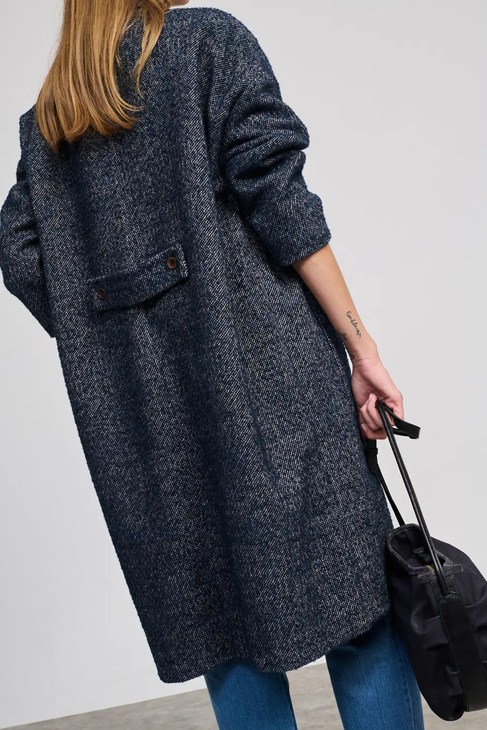 Navy & Beige Smoking Jacket