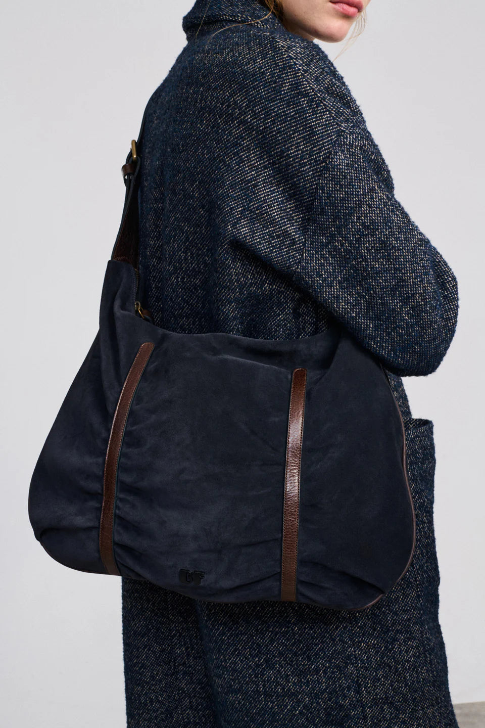 Navy & Beige Smoking Jacket