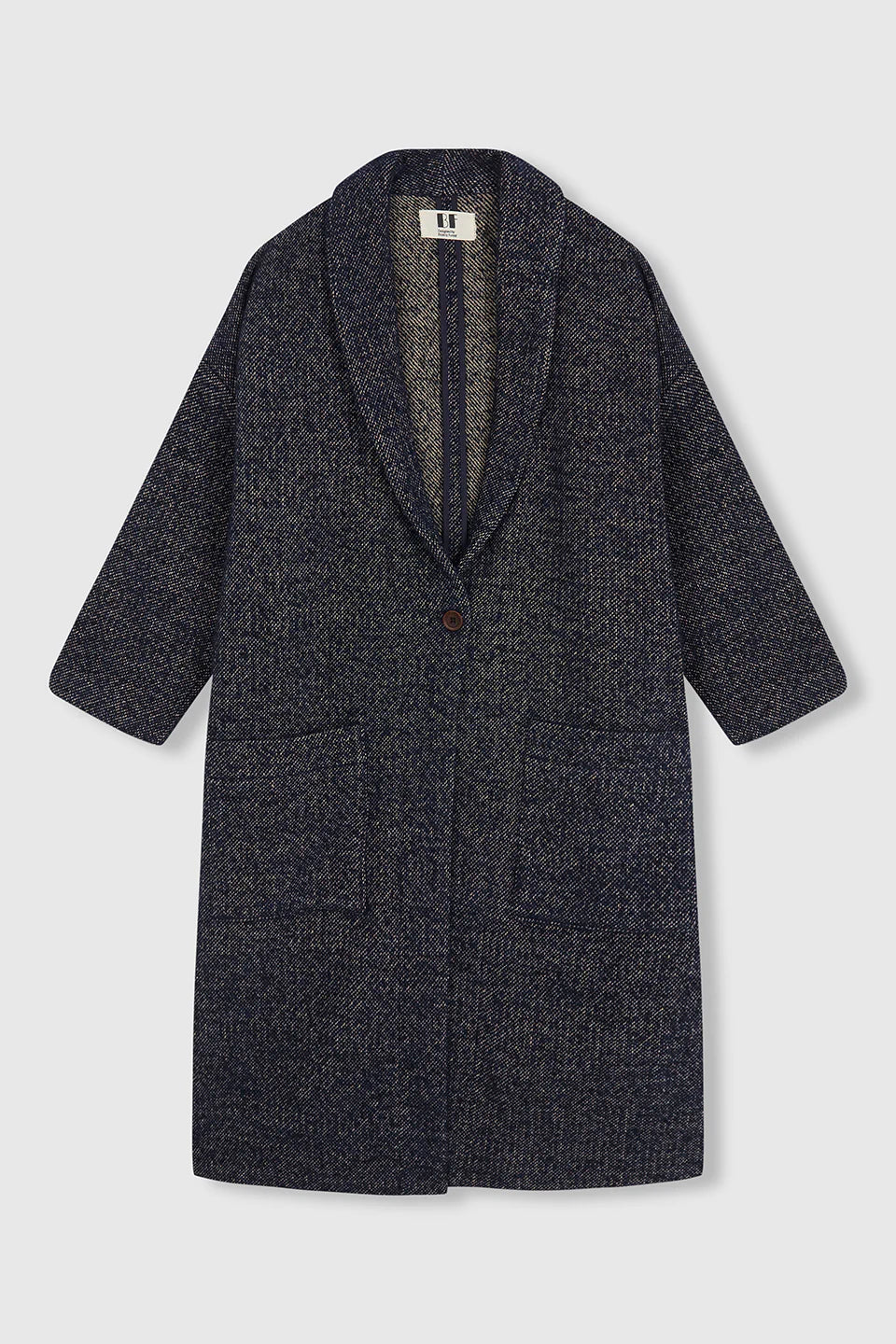 Navy & Beige Smoking Jacket