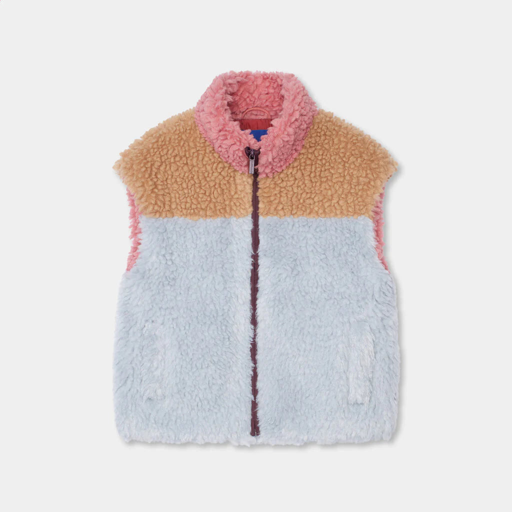 Light Brown & Pink Teddy Vest