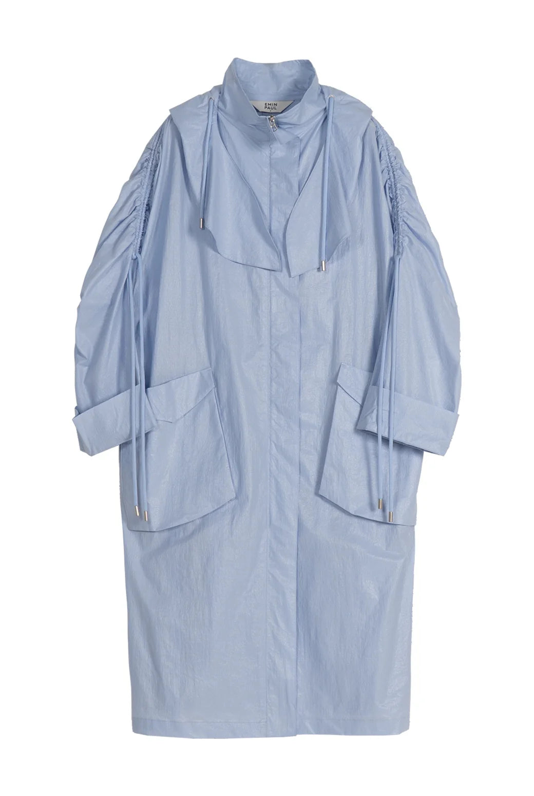 Sky Drawstring Flow Coat