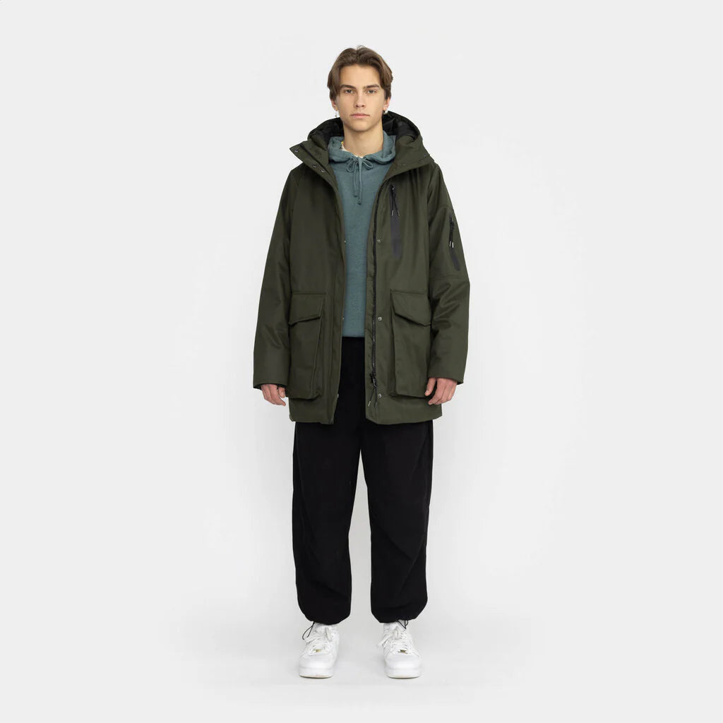 Dark Green Hiking Parka