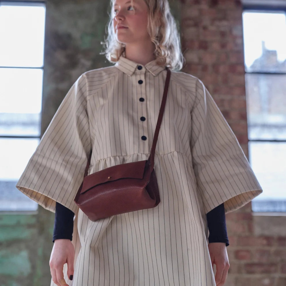 Brown Pleat Bag