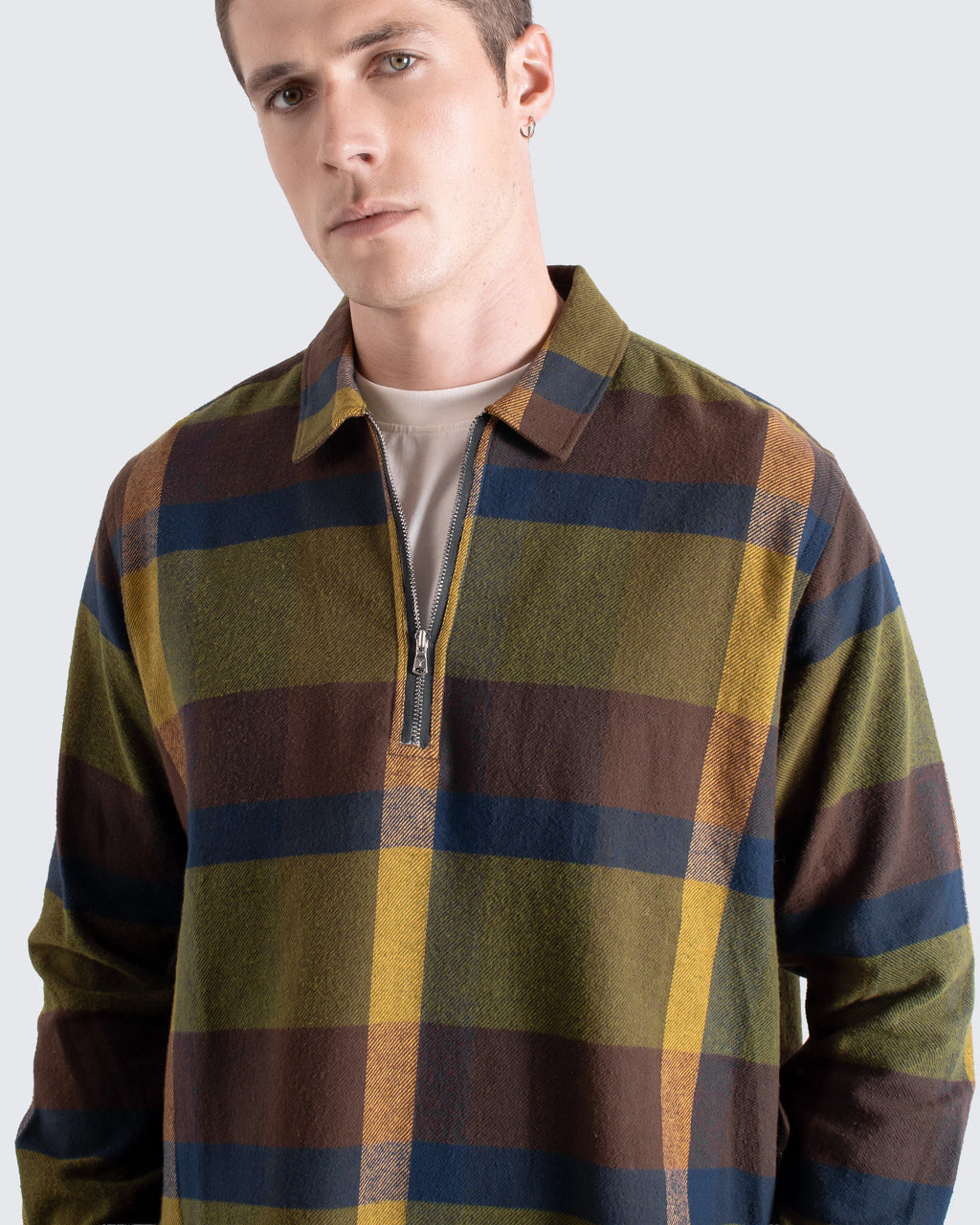 Green Multi Check Day Shirt
