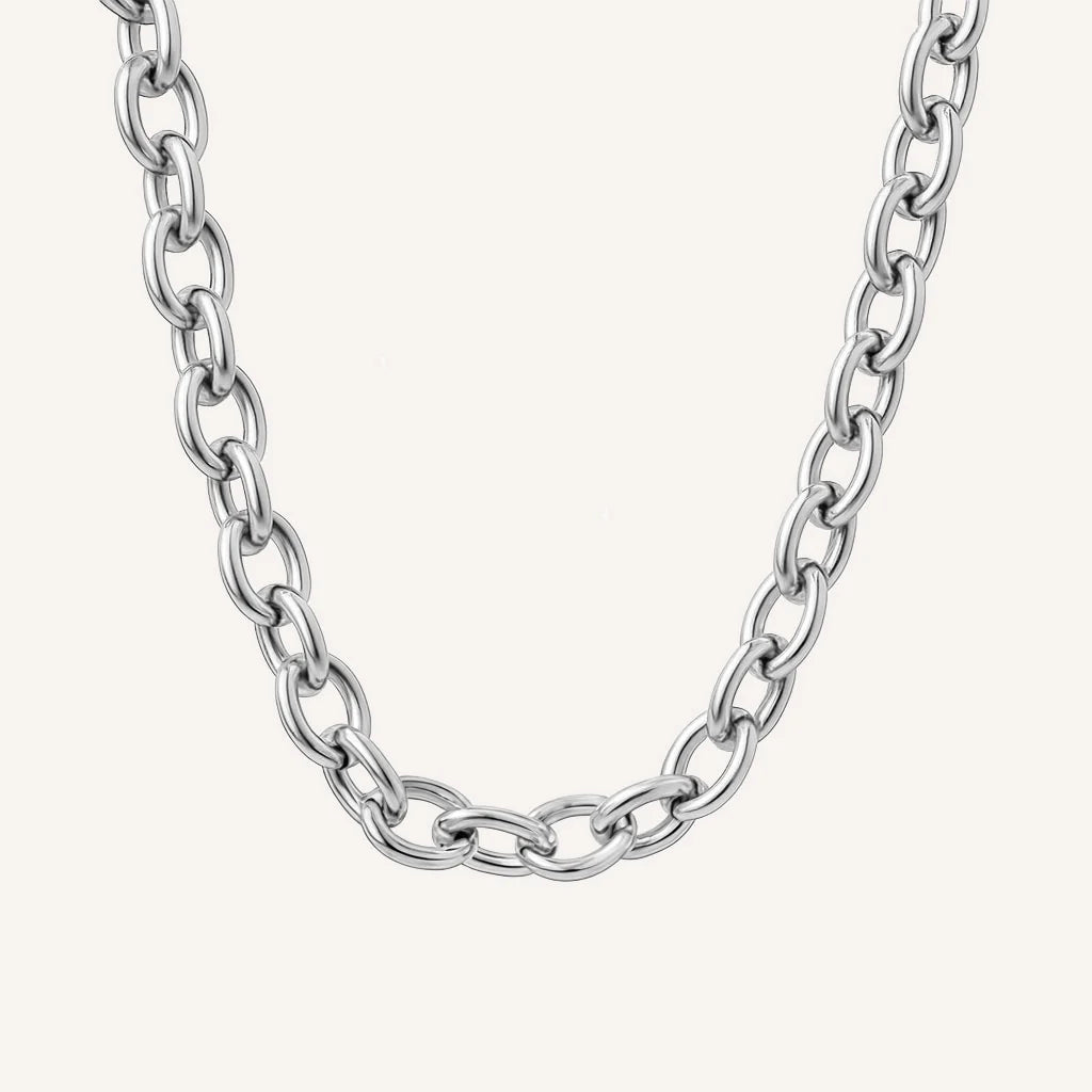 Silver Thick Chain Necklace
