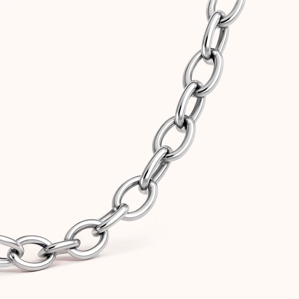 Silver Thick Chain Bracelet