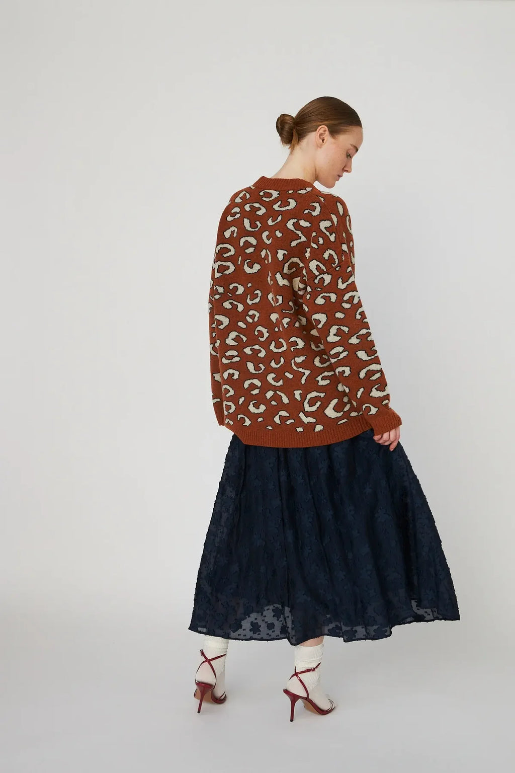 Animal Jacquard Cardigan