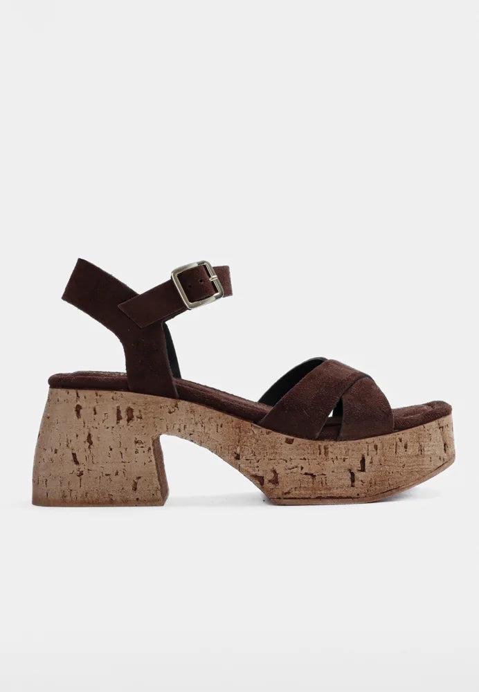 Suede Espresso Sandals