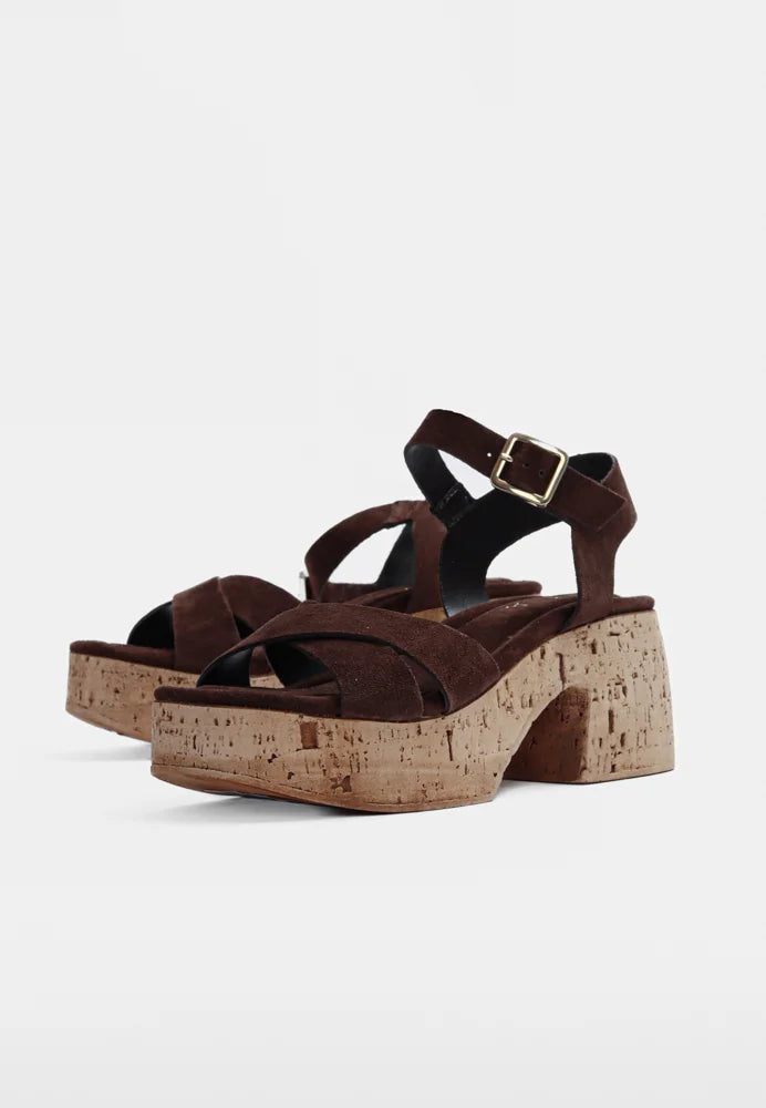 Suede Espresso Sandals
