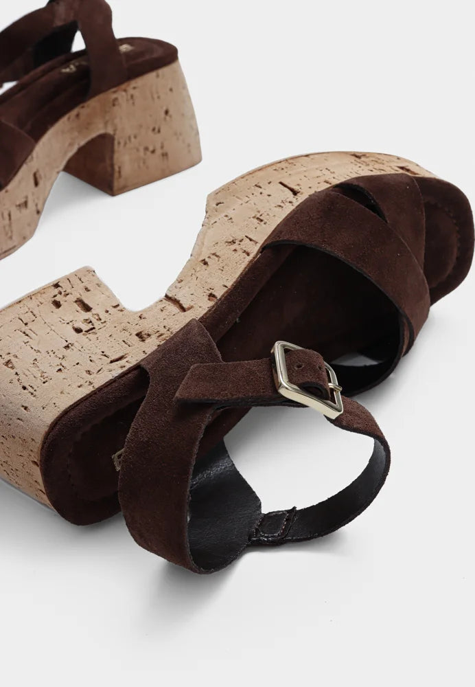 Suede Espresso Sandals