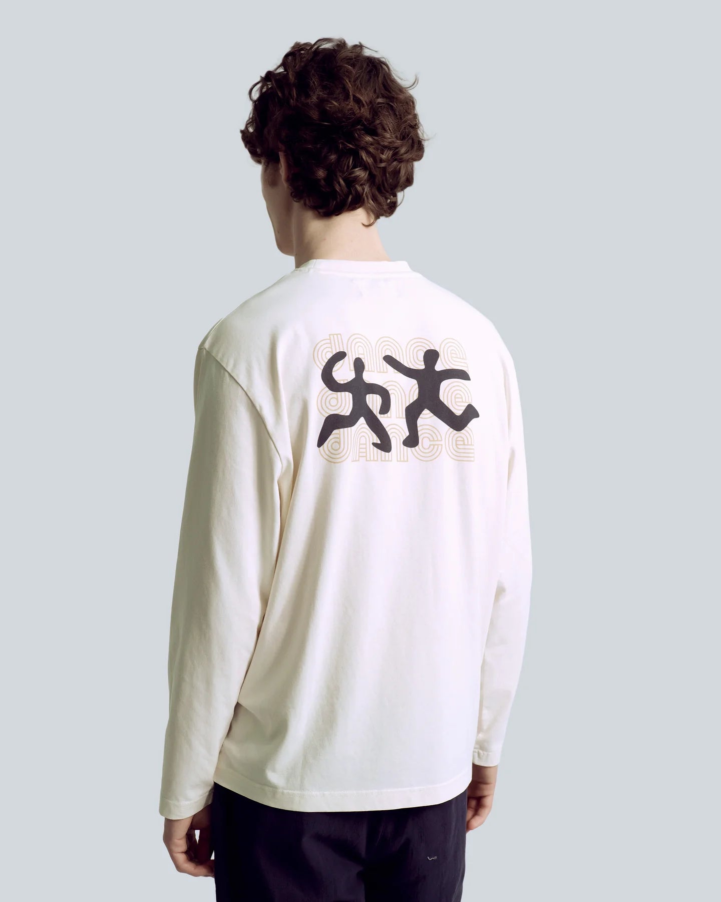 White Dance Graphic Long Sleeve T shirt