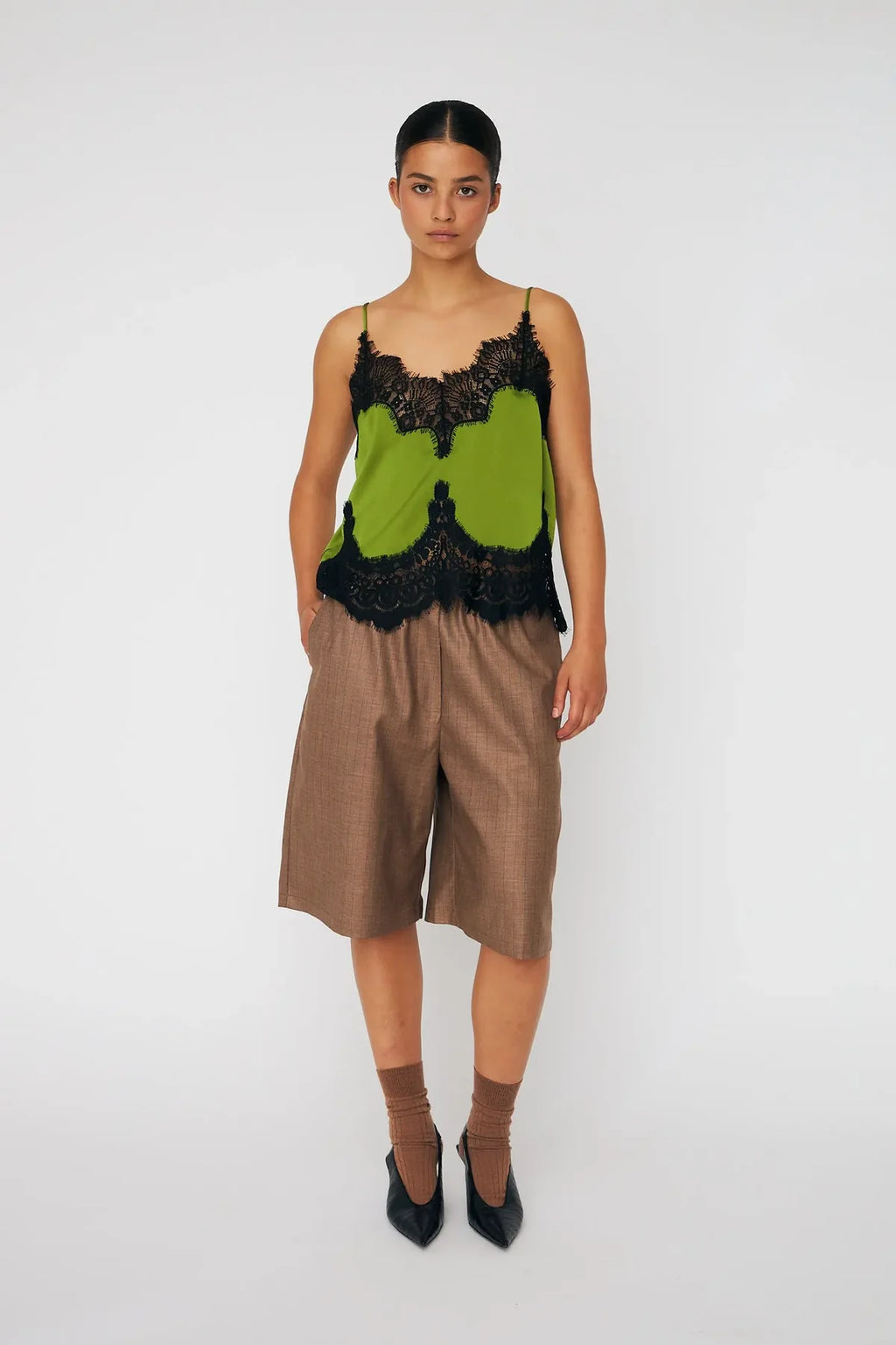 Green Flash Delicate Lace Top - Last One