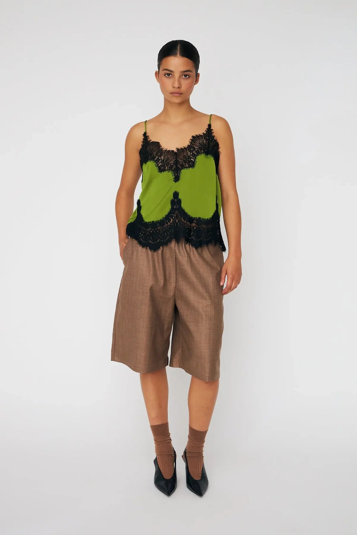 Green Flash Delicate Lace Top - Last One