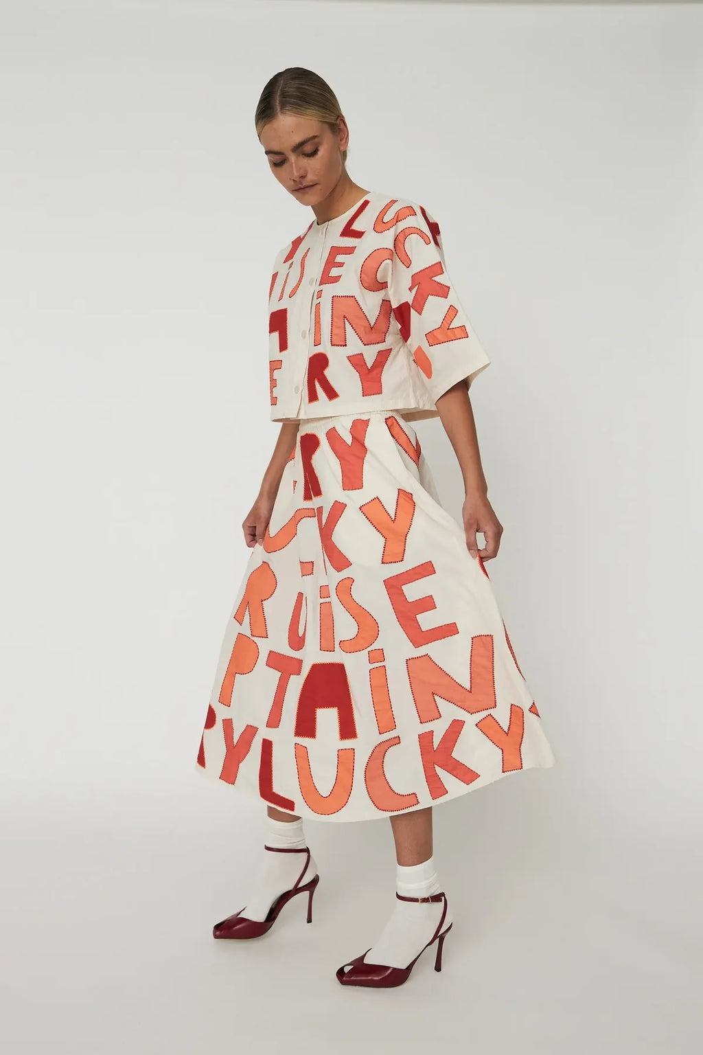 Mixed Red Cruise Skirt