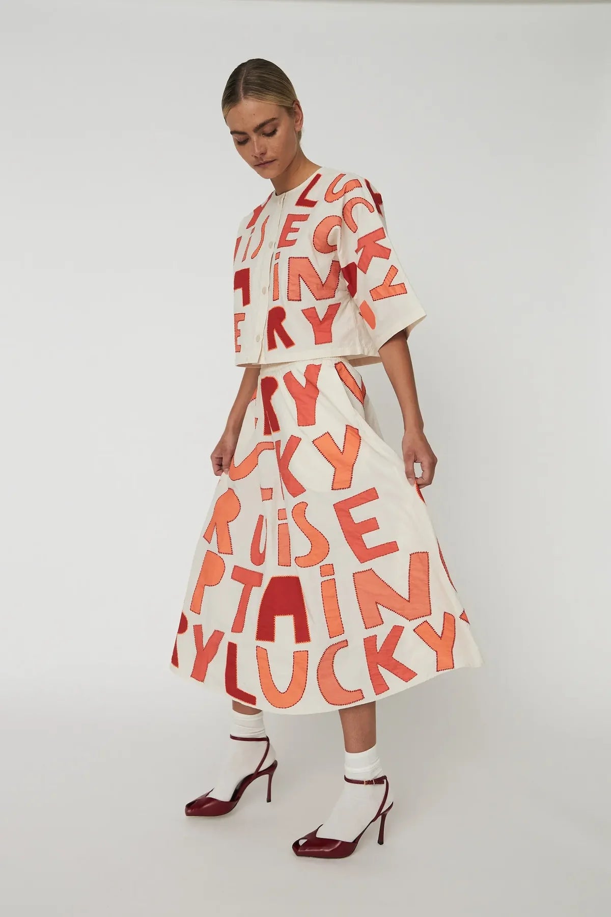Mixed Red Cruise Skirt