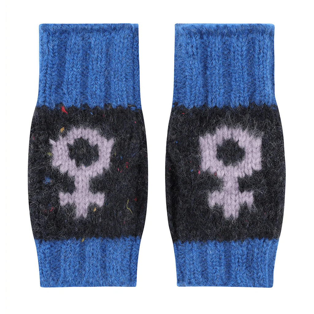 Blue Cosmos Wrist Warmers