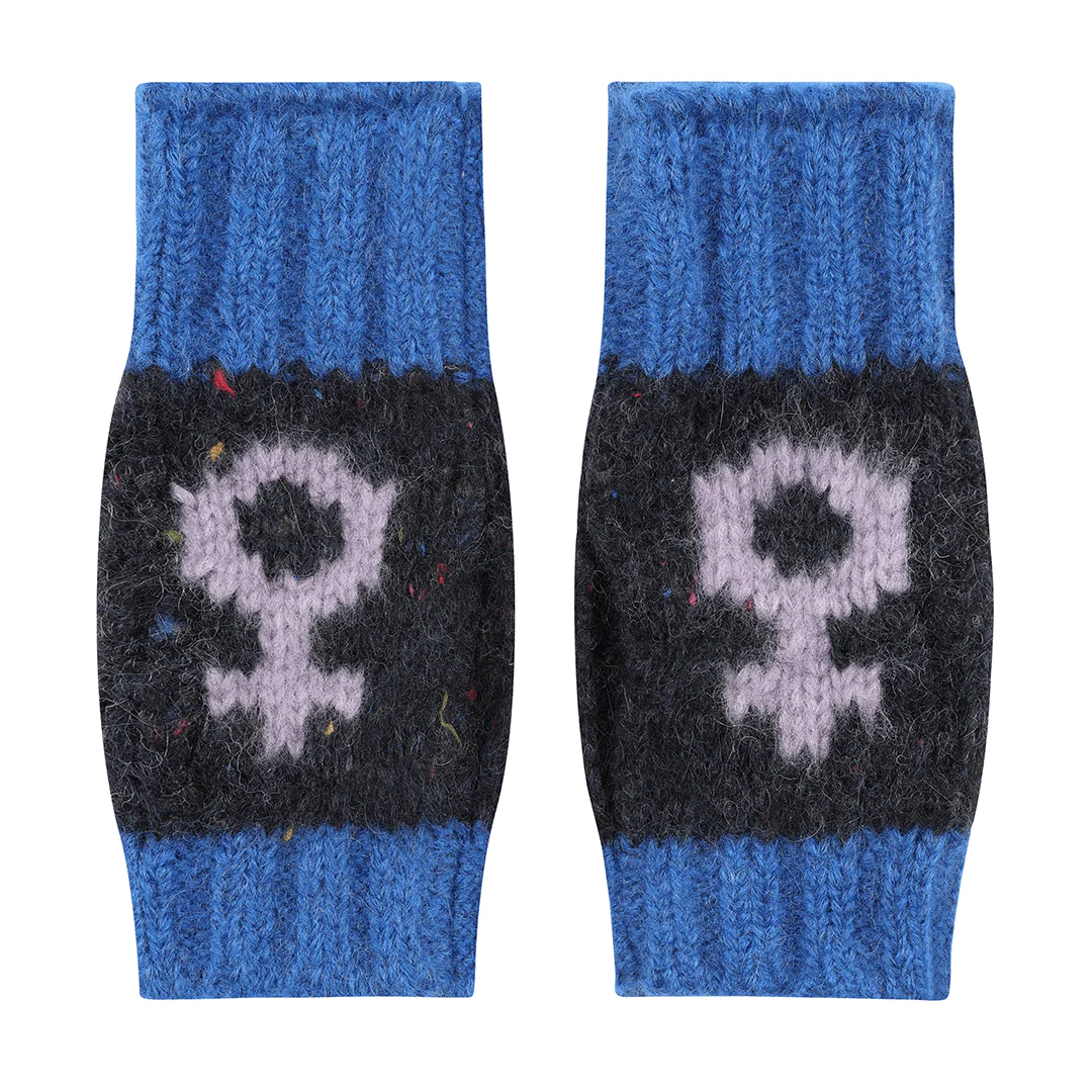 Blue Cosmos Wrist Warmers