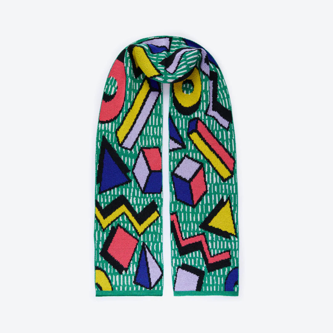 Large Tangent Wool Scarf