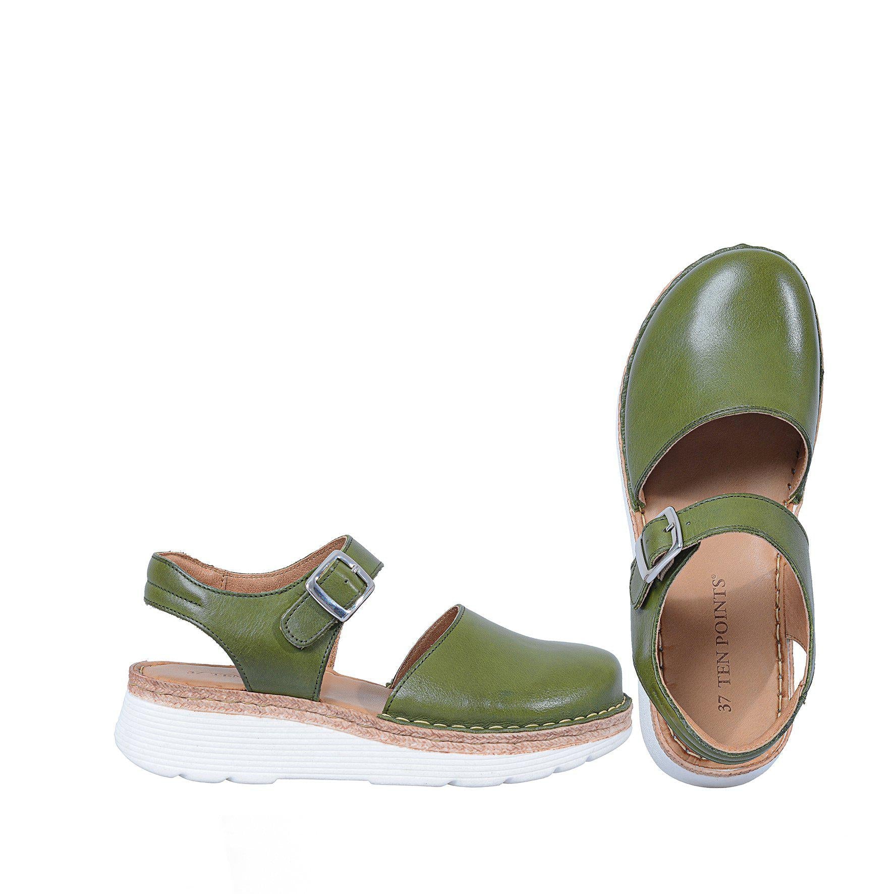 Khaki Closed Toe Sandals - size 36 and 37 only