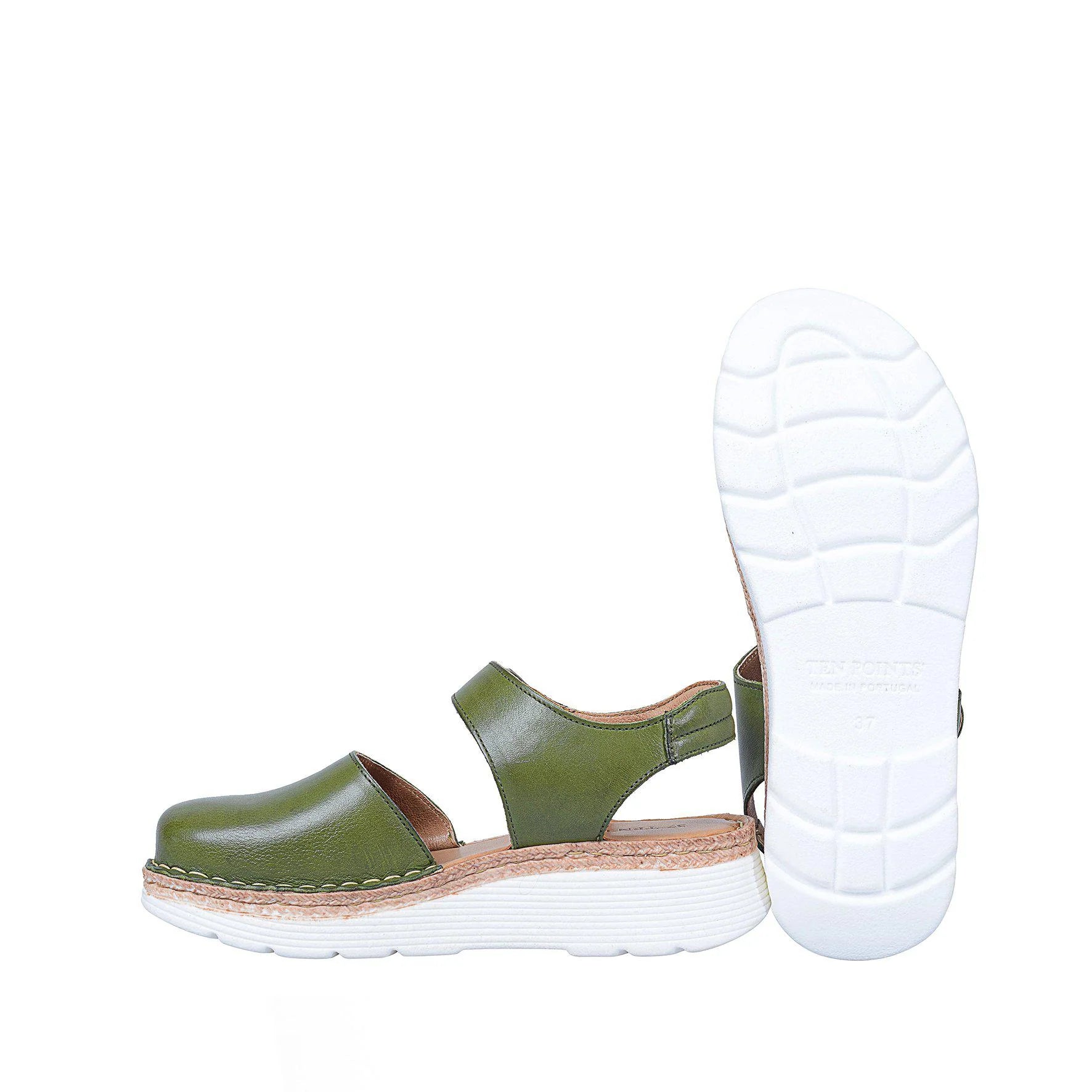 Khaki Closed Toe Sandals - size 36 and 37 only