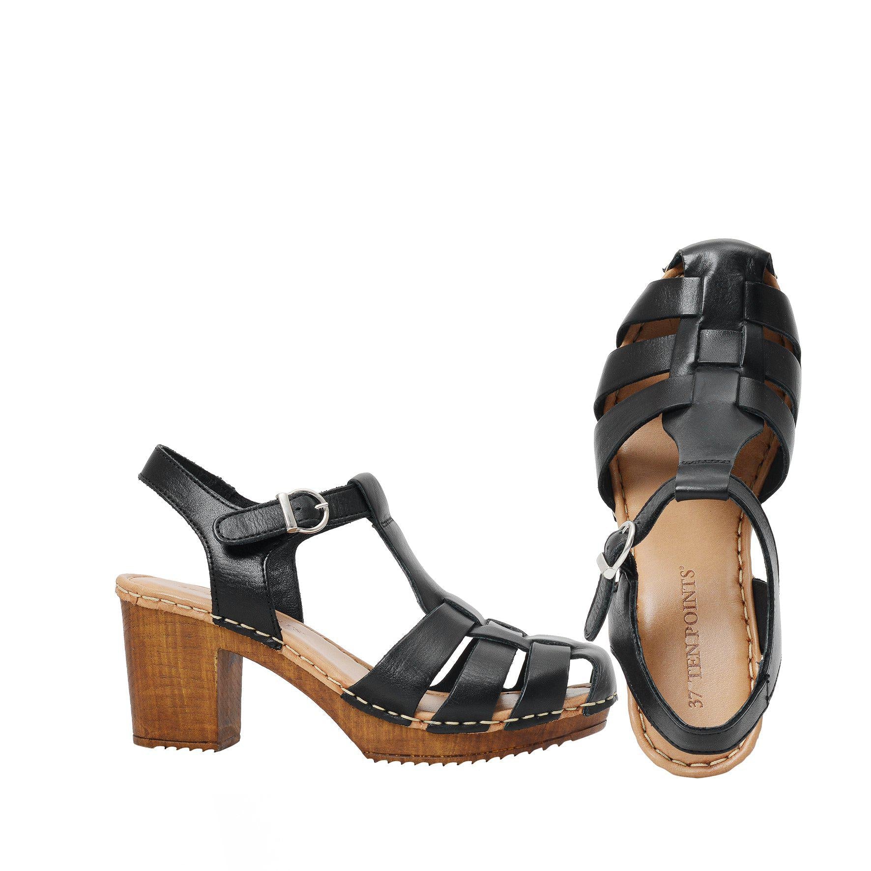 Amelia Black Clogs - size 41 only