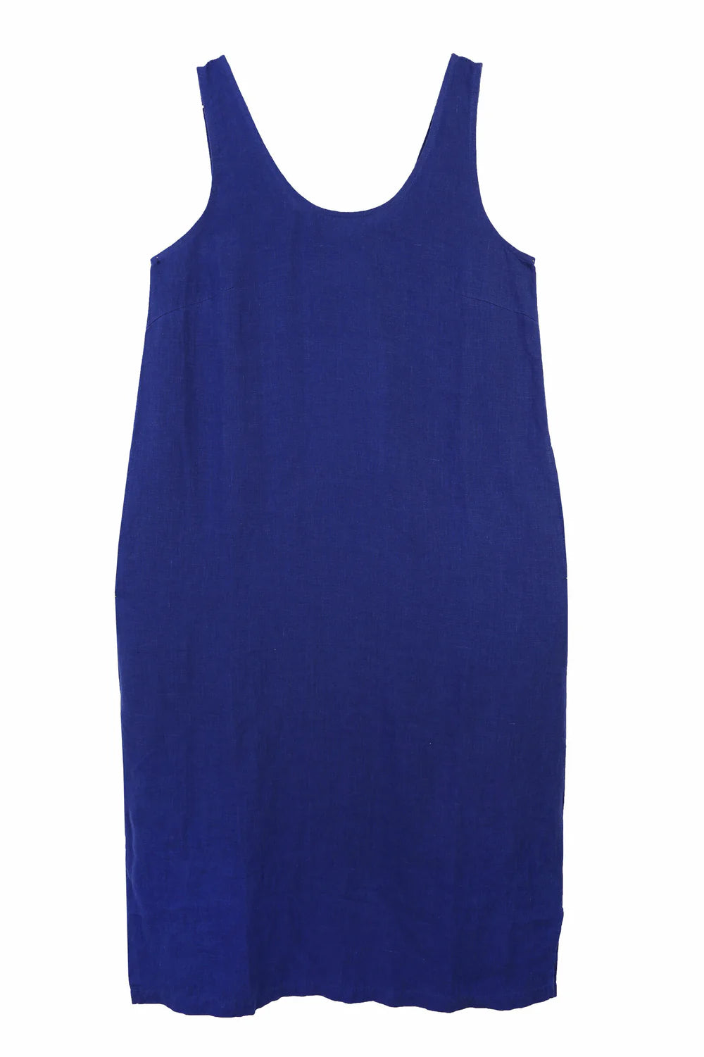 Cobalt Linen Shift Dress