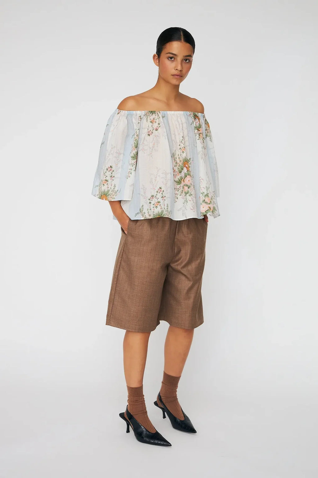 Multicolour Flower Loose Blouse